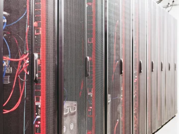 Smoke rising from the Almere datacenter fire at NorthC Datacenters in Flevoland, Netherlands