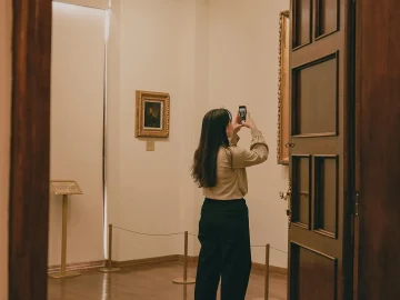Amrita Sher-Gil exhibition paintings on display at the Drents Museum in Assen, Netherlands
