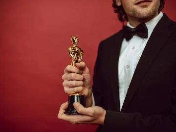 Nipkowschijf award nominees trophy displayed at a Dutch television ceremony