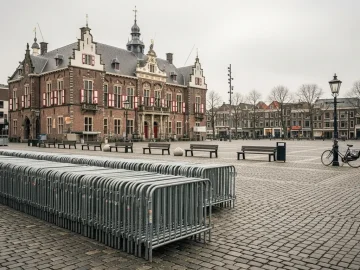Dutch city hall and public square used to illustrate proposed demonstration powers for mayors