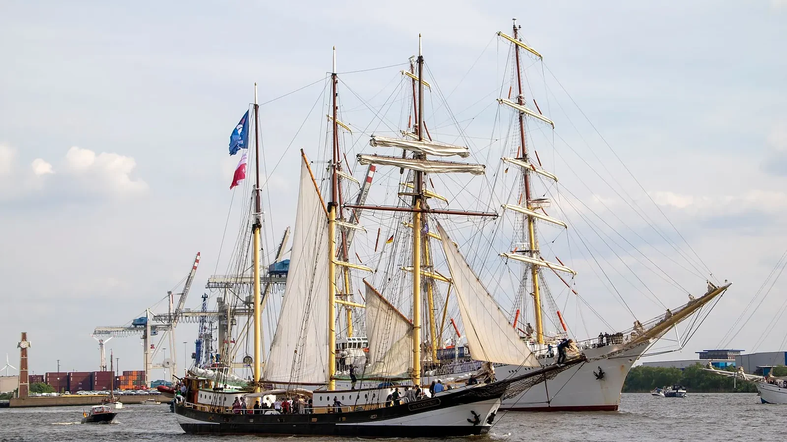 Sail Harlingen event with tall ships in Friesland
